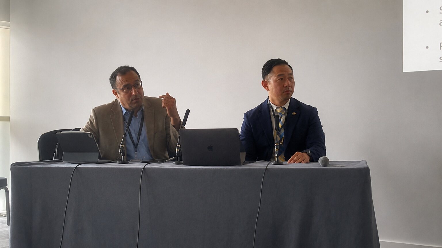 Dr Constantinos Kritiotis chairing a spasticity session with Dr Peter Rhee at IFSSH London 2022